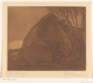 死によってスパイされた男と女 夫婦と死（原題） 作： Wijnand Otto Jan Nieuwenkamp (signed by artist)
