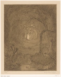 ジャワのジャングル ジャングルの中で (原題) 作： Wijnand Otto Jan Nieuwenkamp (signed by artist)
