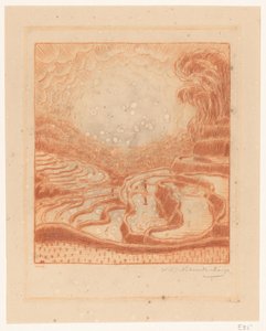 バリ島の田んぼ 田んぼ（原題） 作： Wijnand Otto Jan Nieuwenkamp (signed by artist)