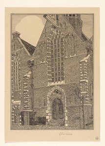 ホールンのノールダーケルクの西側ファサード 作： Wijnand Otto Jan Nieuwenkamp (signed by artist)