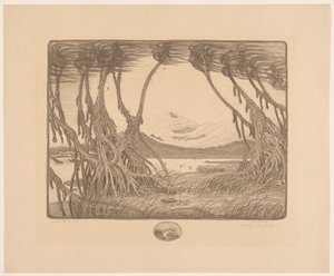 海風、ジャワ島南岸 Zeewind I (オブジェクトの元のタイトル) 作： Wijnand Otto Jan Nieuwenkamp (signed by artist)