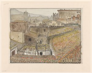 Randazzo、シチリア島のビュー 作： Wijnand Otto Jan Nieuwenkamp
