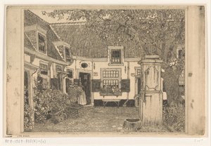 ハールレムのホーフィエ・ヴァン・ロー のどかな中庭（原題） 作： Wijnand Otto Jan Nieuwenkamp