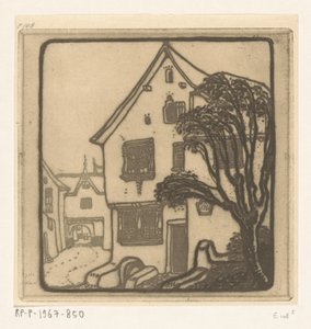 モーゼル川沿いの町の通り モーゼル川で (原題) 作： Wijnand Otto Jan Nieuwenkamp