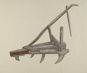 木製ハロー（耕運機） 1937年頃 作： Wilbur M Rice