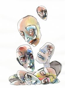 抽象的な人間の頭部 作： 