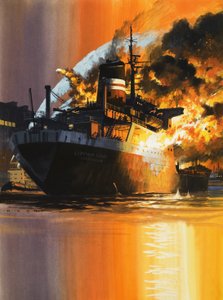 燃える船 作： ウィルフ (20 世紀) ハーディ