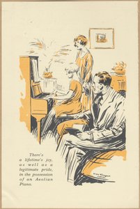 エオリアン カンパニー ピアノラス、1920 年代 作： Wilfred Fryer, Curtis Advertising Agency