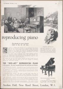 エオリアン社のピアノ（1923年 作： Wilfred Fryer