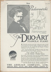 エオリアン社のピアノ（1924年 作： Wilfred Fryer