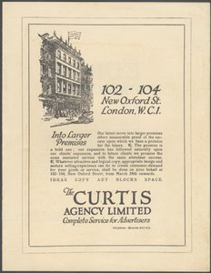 カーティス・アドバタイジング・エージェンシー、1920年代 作： Wilfred Fryer