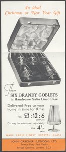 ジョン ガードナー クリスタル ガラス製品、1920 年代 作： Wilfred Fryer