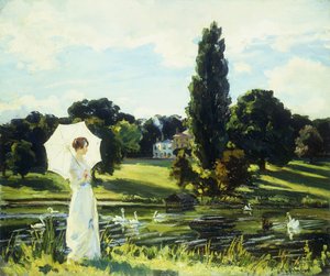 テムズ川のリン・フォンタンヌ 作： Wilfred Gabriel de Glehn