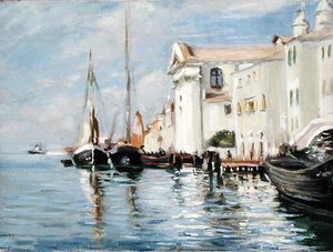 ウォーターフロント、ジュデッカ、ヴェネツィア（キャンバスに油彩） 作： Wilfred Gabriel de Glehn