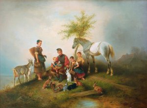 給餌時間 作： Wilhelm Alexander Meyerheim