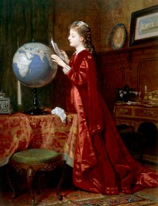 ウィルヘルム・アンバーグ（1822-1899）作「遠い場所」、油彩・キャンバス、84x63cm、ドイツ 作： Wilhelm Amberg