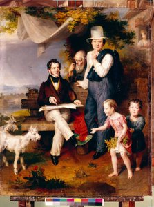 芸術家ジョージ・ダウ (1781-1829) の自画像。 (アーティスト G. Dawe の肖像画と自画像)。 ヴィルヘルム アウグスト ゴリケ (1802-1848) の絵画、キャンバスに油彩 作： Wilhelm August Golicke