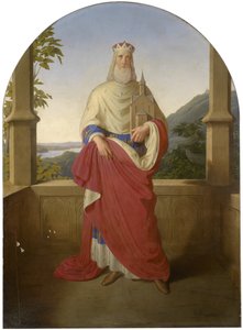 ドナウ川とバックグラウンドでレオポルツベルクのビューの前に聖レオポルド 作： Wilhelm August Rieder