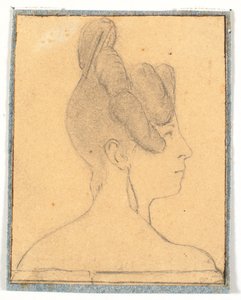 お嬢様の頭。 右側のプロフィール 作： Wilhelm Bendz