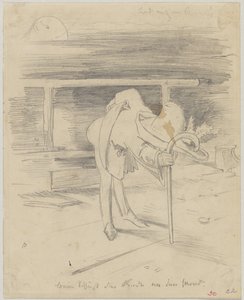 月へのスピーチ: 私のお尻にキス...! 作： Wilhelm Busch