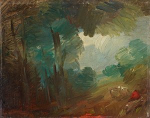 牛と農家のいる森の風景 作： Wilhelm Busch