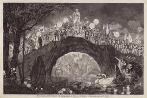 ドイツ・デュッセルドルフのマルカステン公園で行われた芸術家ペーター・フォン・コーネリアスを讃えるフェスティバル（彫刻作品