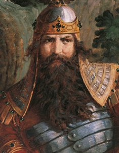 ブルゴーニュ王グンター、1882-83年頃（壁画 作： Wilhelm Hauschild