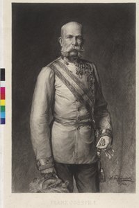 フランツ・ヨーゼフ1世の野戦大将服、ガラハット。 作： Wilhelm Hecht