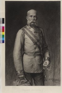 フランツ・ヨーゼフ1世の野戦大将服、ガラハット。 作： Wilhelm Hecht