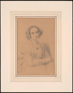 作曲家ファニーヘンゼルニーメンデルスゾーンの肖像1805-1847、1847。 作： Wilhelm Hensel