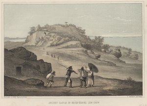 Ancient Castle of Na-Ga-Gus-Ko, Lew Chew, 1855  作： Wilhelm Joseph Heine