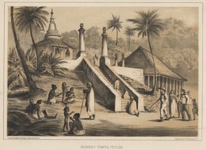 セイロン仏教寺院、1855年 作： Wilhelm Joseph Heine