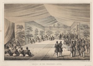 大統領の手紙の配達、1855 作： Wilhelm Joseph Heine