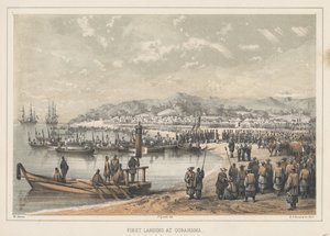 ゴラハマへの最初の着陸、1855 作： Wilhelm Joseph Heine