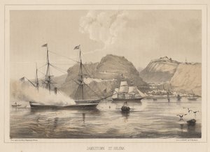 セントヘレナ、ジェームズタウン、1855年 作： Wilhelm Joseph Heine