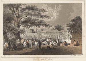 ナパのマーケットプレイス、1855 作： Wilhelm Joseph Heine