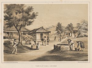 トゥマイ寺院、ルーチュー、1855 作： Wilhelm Joseph Heine