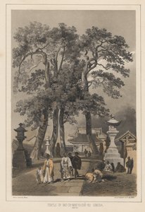 ハットチマンヤーチューロの神殿、シモダ（シントー）、1855 作： Wilhelm Joseph Heine