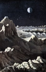 月の風景 1880年頃（エングレーヴィング） 作： Wilhelm Kranz