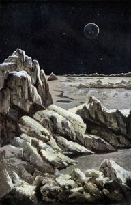 月の風景 1880年頃（エングレーヴィング） 作： Wilhelm Kranz