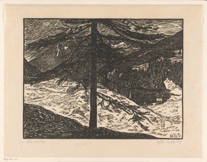 カラマツ (オブジェクトの元のタイトル) 作： Wilhelm Laage (signed by artist)