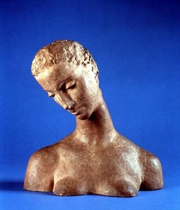 女性の頭部（テラコッタ） 作： Wilhelm Lehmbruck