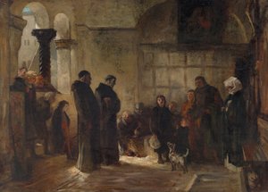 ルターの修道院学校への入学 作： Wilhelm Lindenschmit der Jüngere