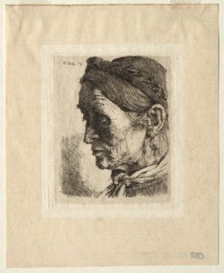 農民の女性の頭 作： Wilhelm Maria Hubertus Leibl