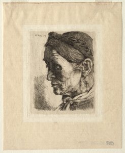 農民の女性の頭、1874年。 作： Wilhelm Maria Hubertus Leibl
