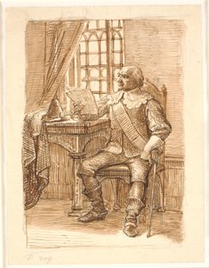 Chrの貴族。 4. 時間は座って手紙を読む 作： Wilhelm Marstrand