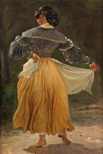 踊るローマの女 1838年以前（油彩・カード） 作： Wilhelm Marstrand