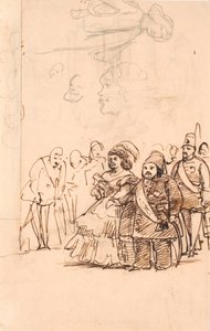1859 年 5 月、コペンハーゲンを訪問中のダナー伯爵夫人の騎士としてのトルコの王子メフメット アリ 作： Wilhelm Marstrand