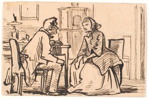 寡婦の訪問 作： Wilhelm Marstrand