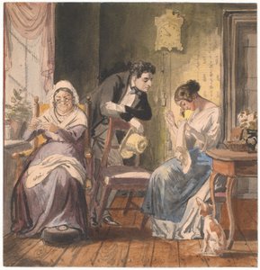 A visit (日常生活からの訪問) 作： Wilhelm Marstrand